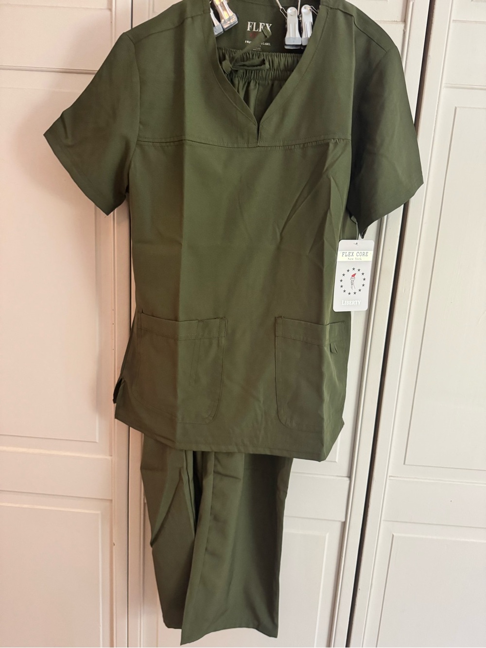 Olive Green Women's Scrub Set - Top & Pants